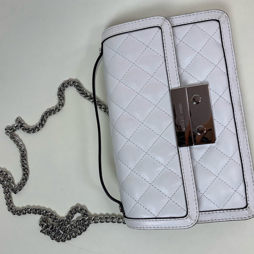 Michael Kors White Quilted Purse